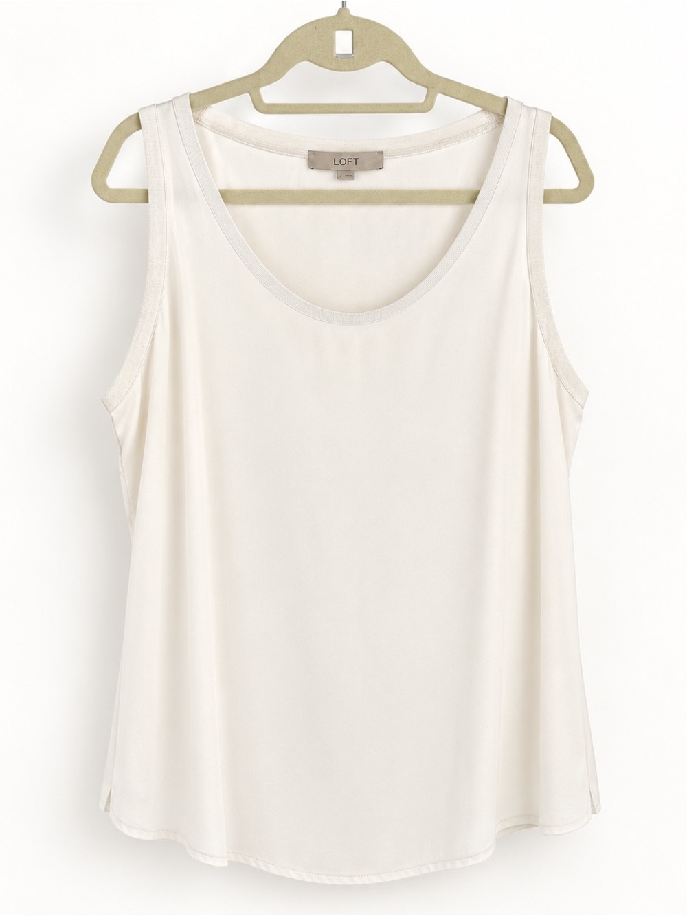 LOFT Ivory Scoop Neck Tank